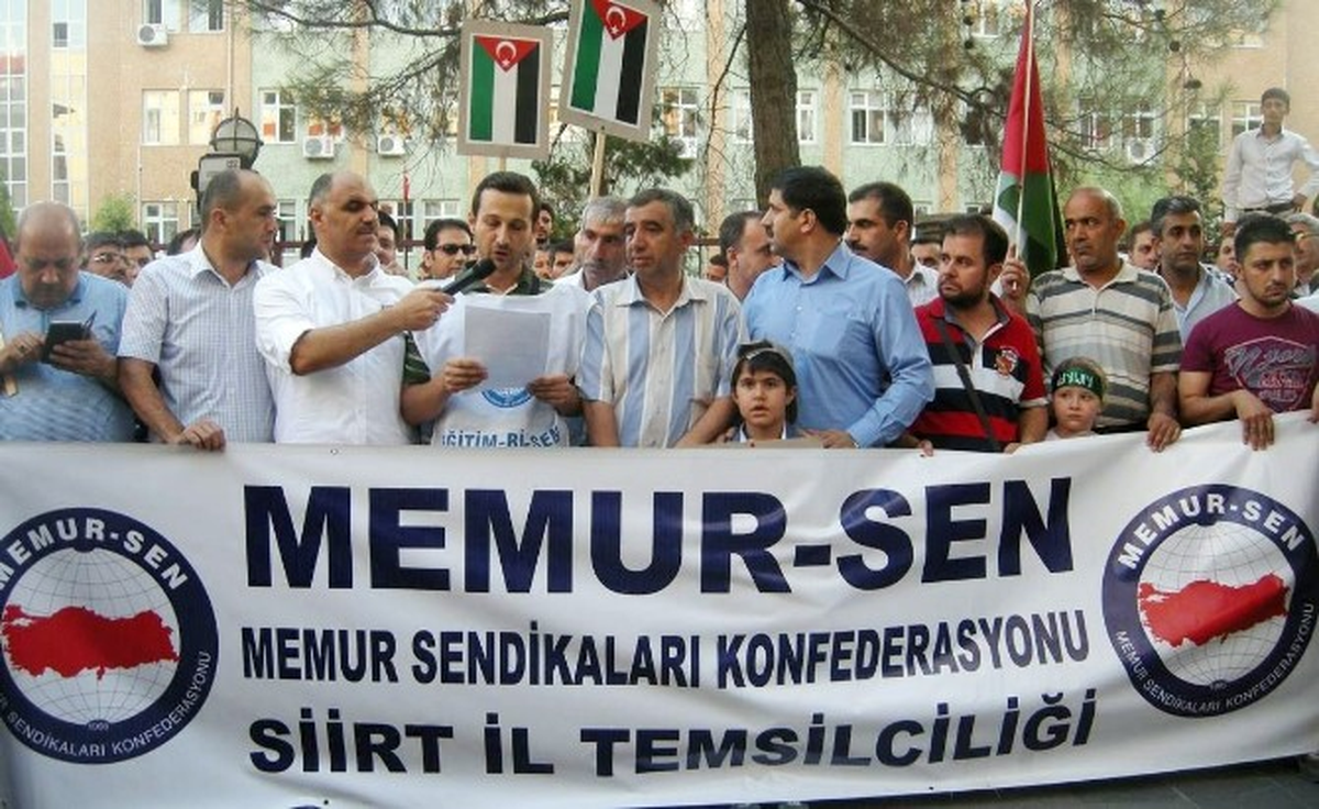 Siirt\'teki Stk\'lardan İsrail Protestosu