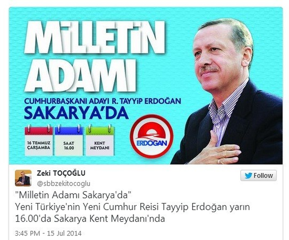 Başkan Toçoğlu\'dan Mitinge Davet