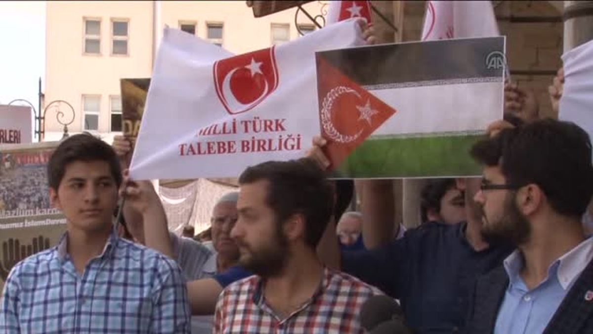 İsrail\'in Gazze\'ye düzenlediği saldırılara tepki -