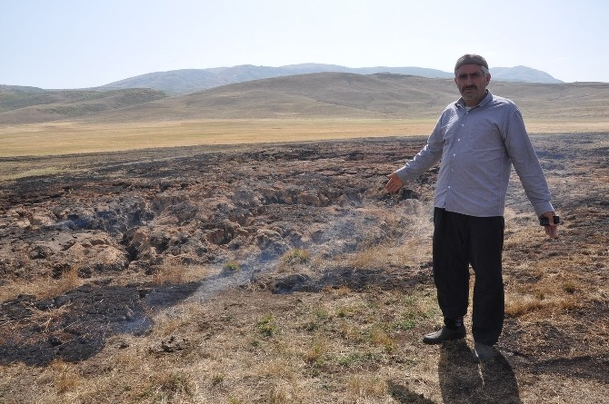 Muş\'ta Toprak Yangını
