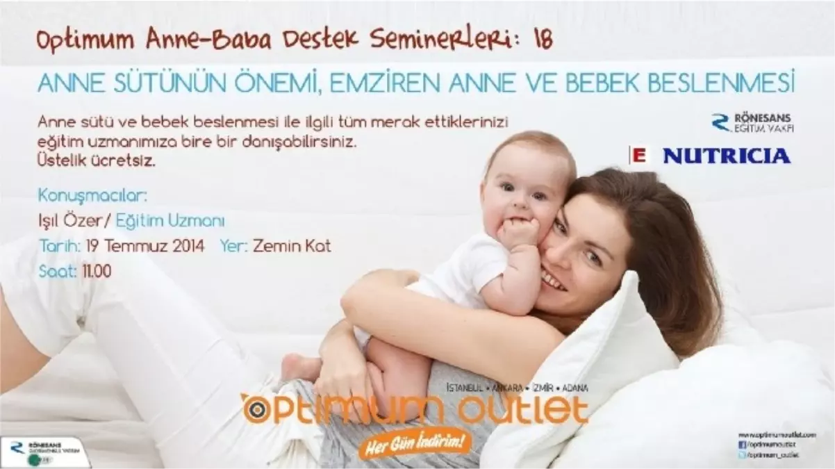 Anneler ve Bebekleri Optimum\'da Konuşulacak