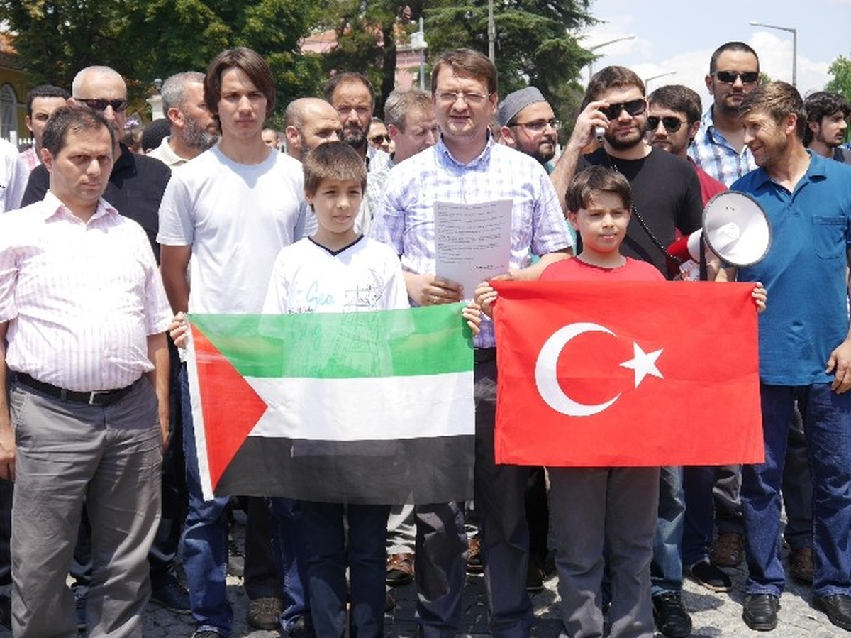 Edirne\'de \'İsrail\' Protestosu