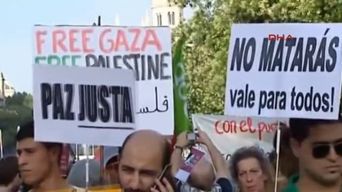İsrail, İspanya\'nın Birçok Kentinde Protesto Edildi