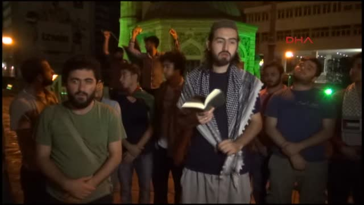 İzmir\'de İsrail Protestosu