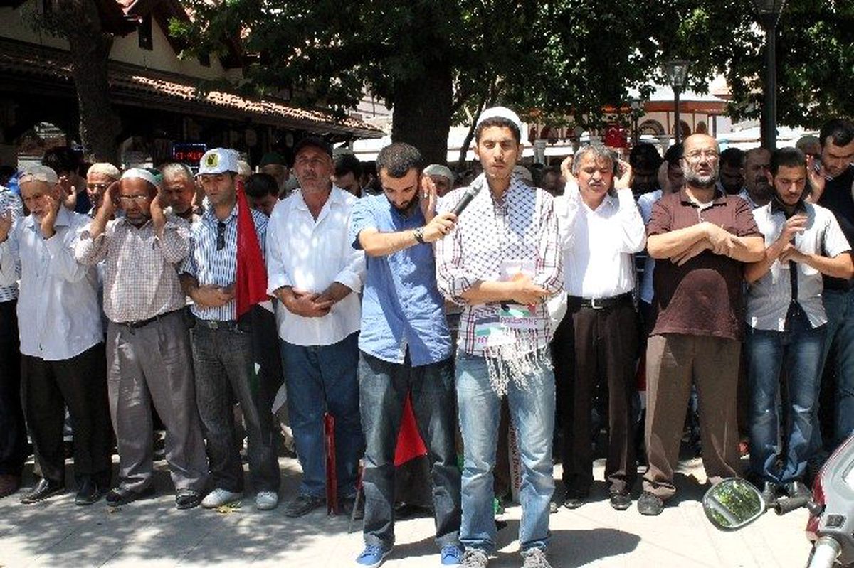 Konya\'da İsrail\'in Gazze Saldırıları Protesto Edildi