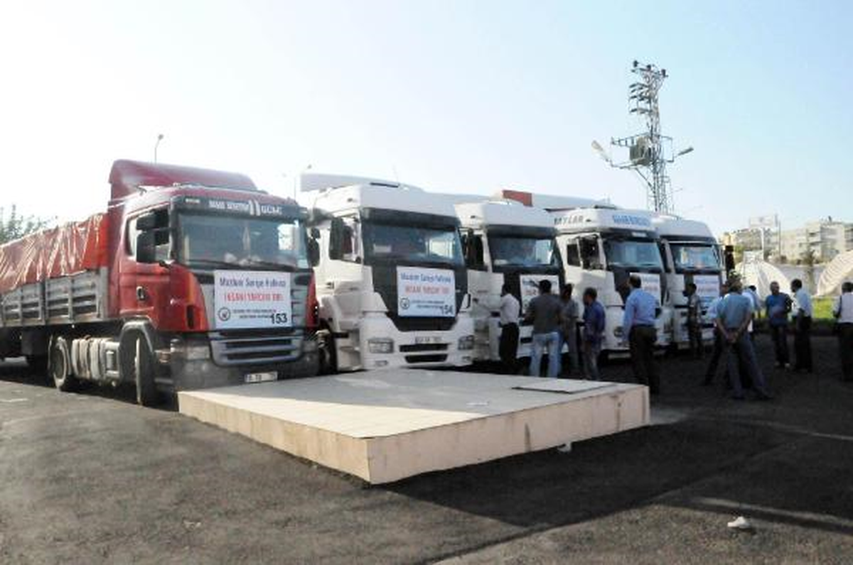 Şanlıurfa\'dan Suriye\'ye 5 Tır Yardım