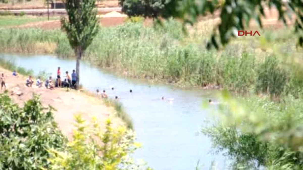 İslahiye Sulama Kanalında Tehlikeli Serinlik