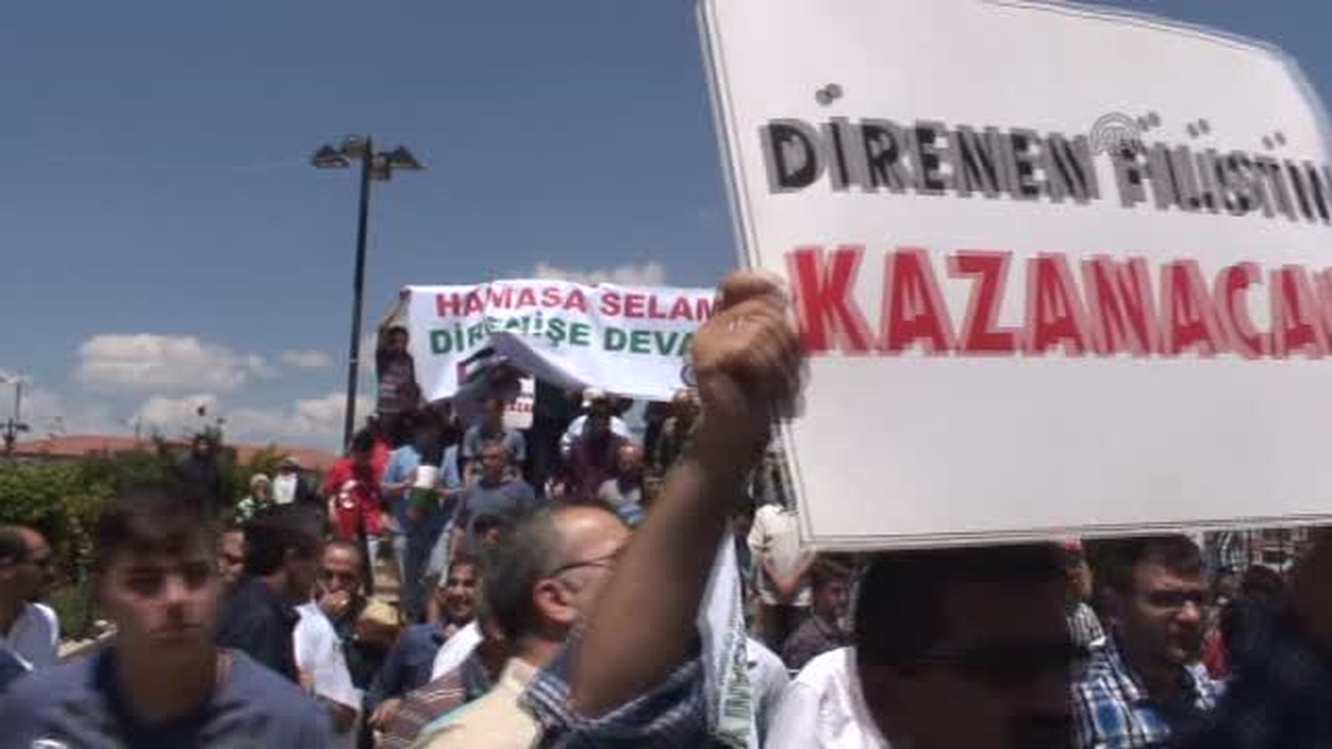 İsrail\'in Gazze saldırılarının protesto edilmesi -