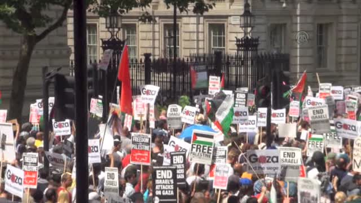 İsrail\'in Gazze saldırılarının protesto edilmesi -