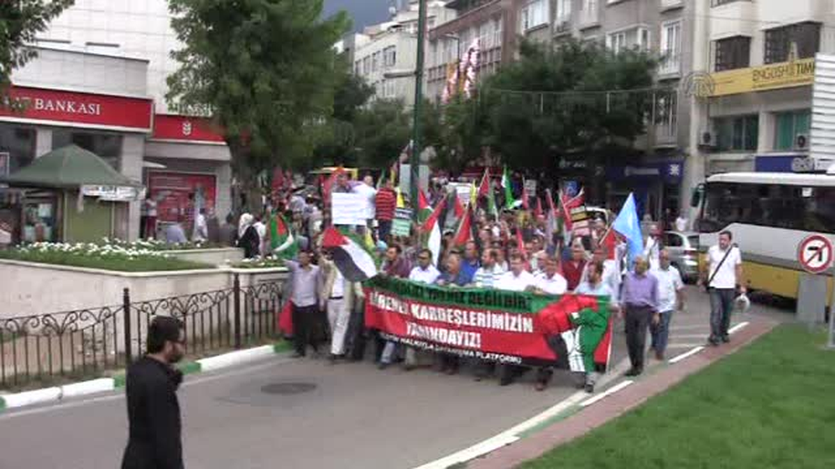 İsrail\'in Gazze saldırılarının protesto edilmesi -
