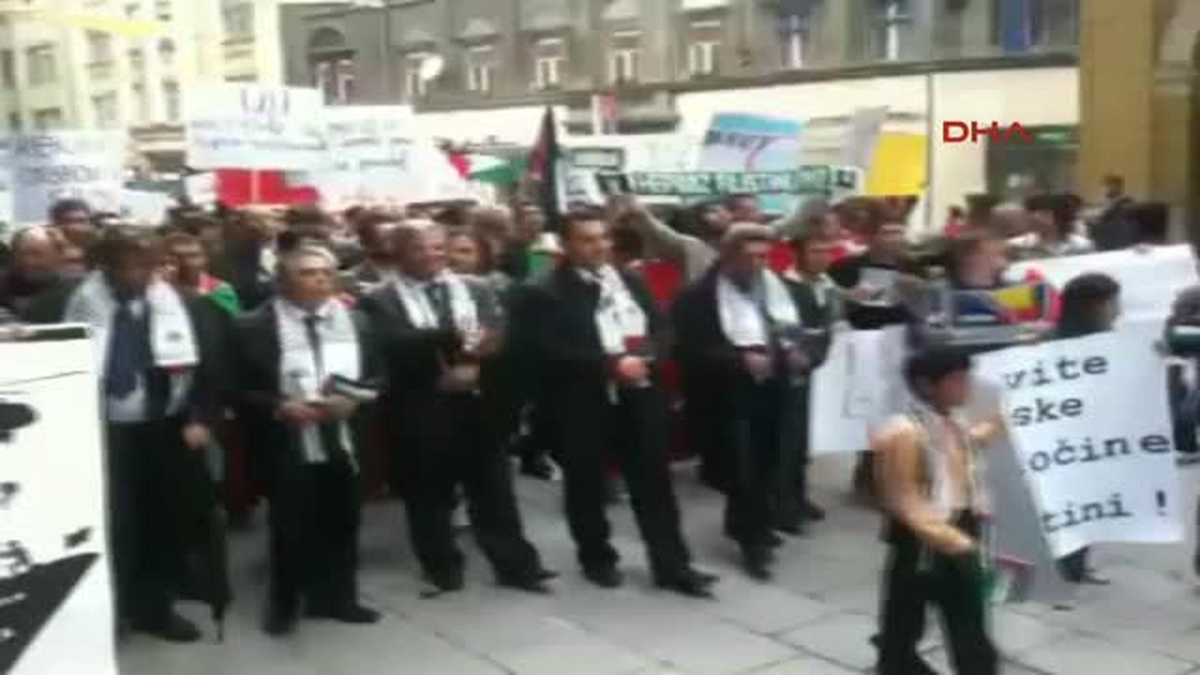 İsrail\'in Kanlı Saldırıları, Saraybosna ve Sırbistan\'da da Protesto Edildi