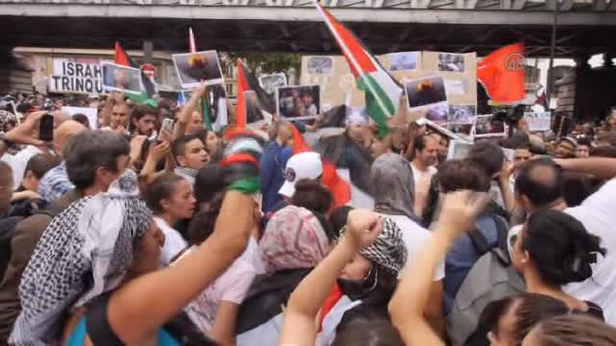 İsrail karşıtı protestocular yasak dinlemedi -