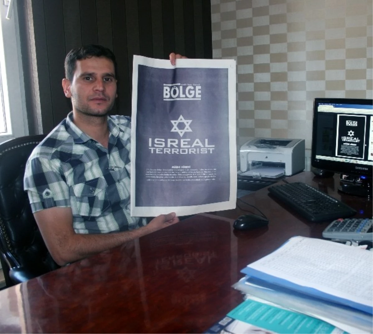 Van\'daki Yerel Gazeteden \'Terörist İsrail\' Kapağı