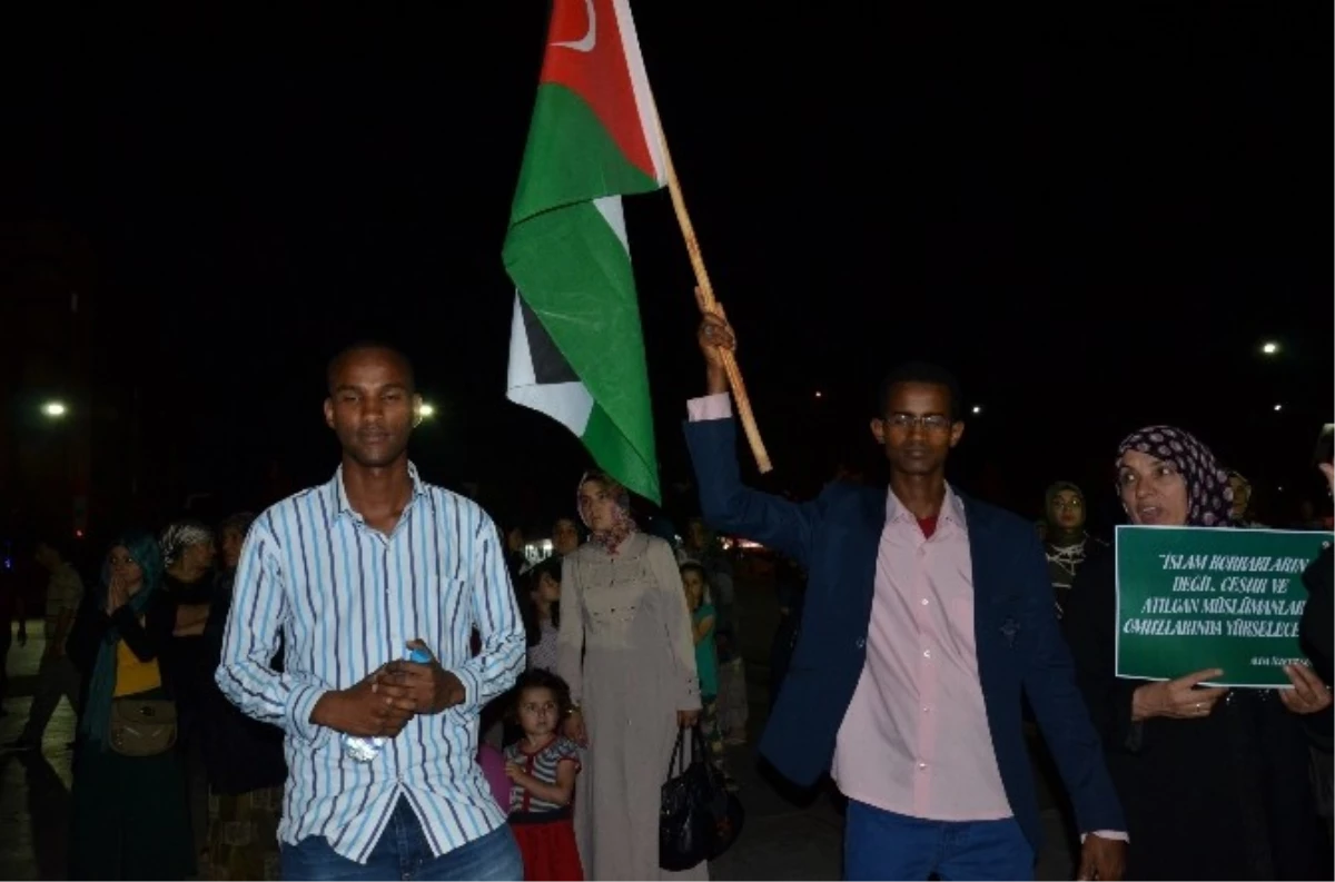 Bafra\'da Gazze Saldırıları Protesto Edildi