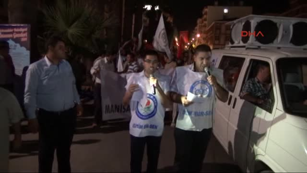Manisa\'da, İsrail\'in Gazze\'de Yaptığı Operasyon Protesto Edildi.