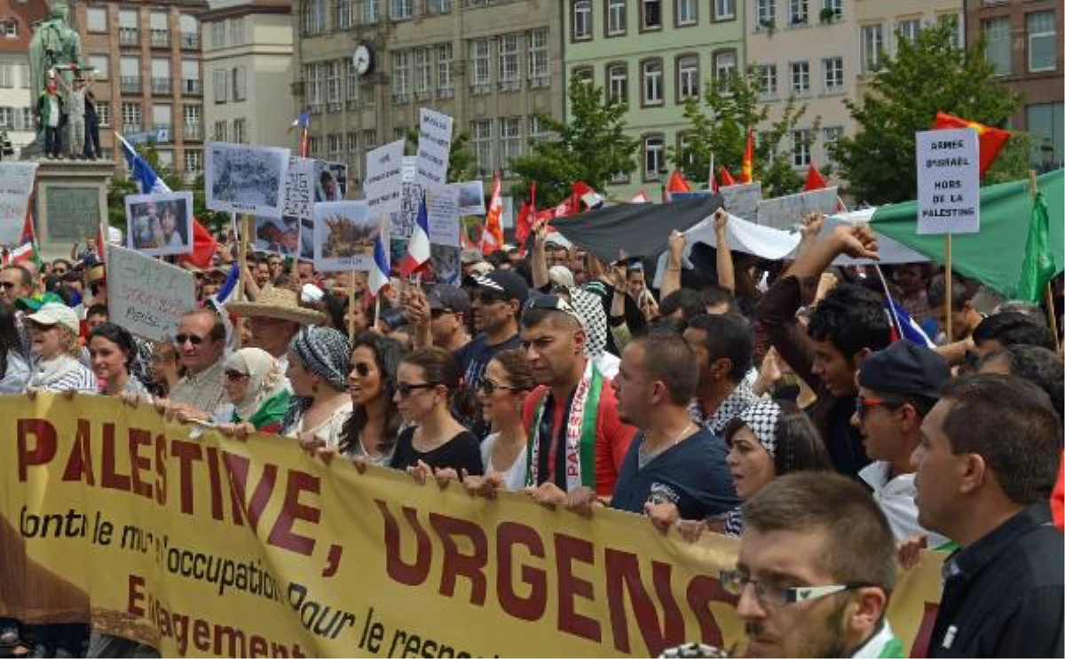 Strasbourg\'ta İsrail Protestosu