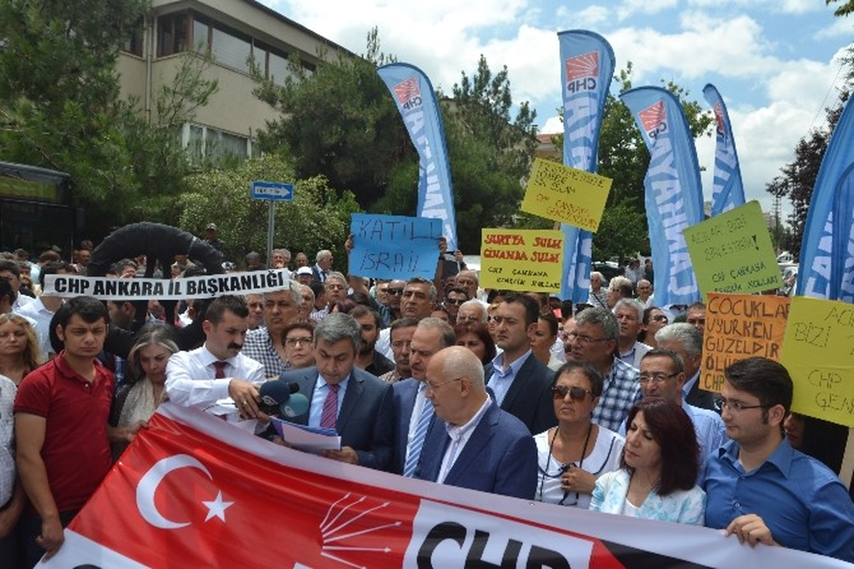 CHP Ankara İl Teşkilatı İsrail\'i Protesto Etti