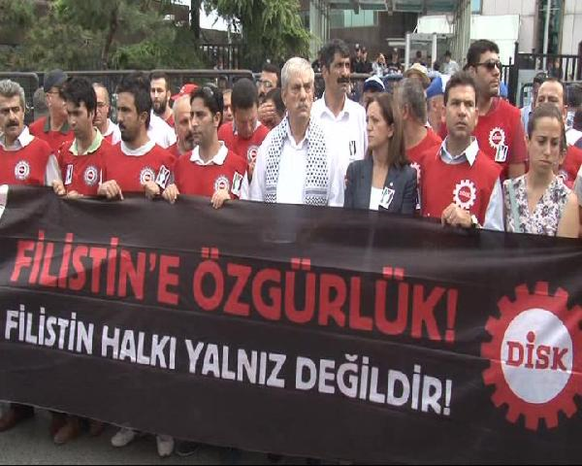 DİSK\'ten İsrail Protestosu