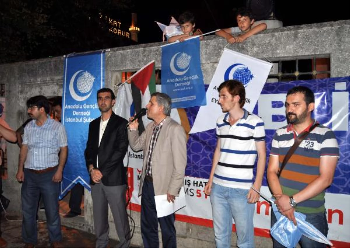Eyüp Sultan Camii Önünde İsrail Protestosu