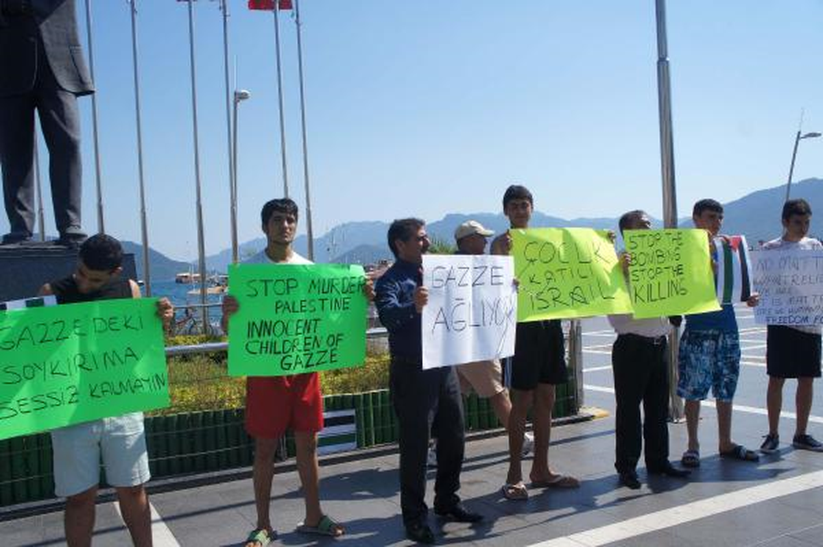 Marmaris\'te 10 Kişilik İsrail Protestosu
