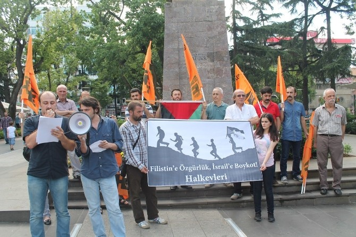 Trabzon\'da Halkevleri\'nden İsrail Protestosu