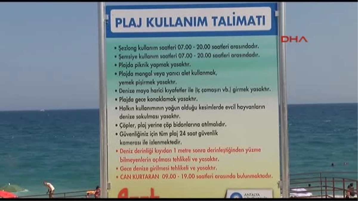 Antalya\'da Plaja \'Donla Girilmez\' Kuralı
