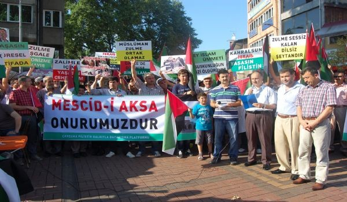 Çaycuma\'da İsrail Protesto Edildi