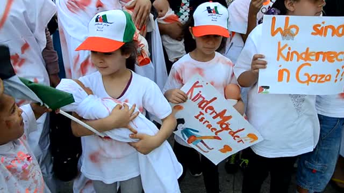 İsrail\'in Gazze saldırılarının protesto edilmesi -
