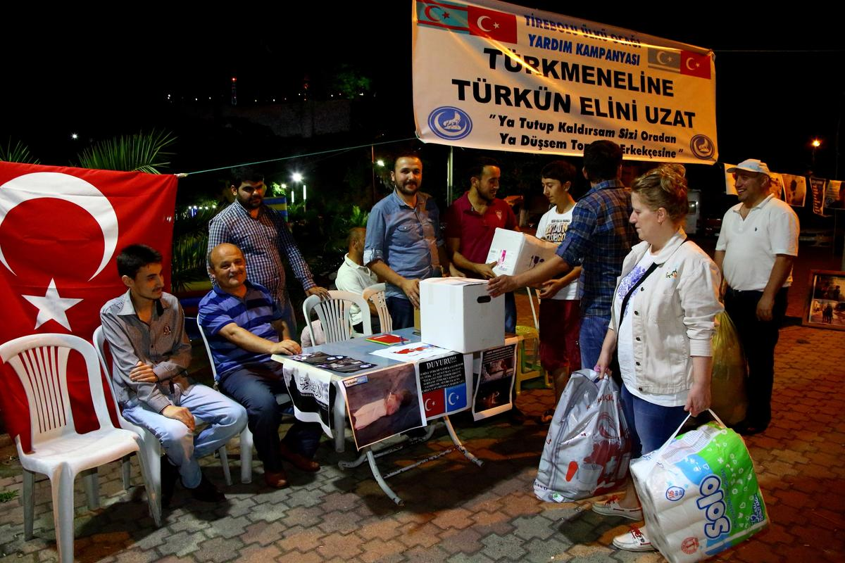 Tirebolu Ülkü Ocağından Türkmenlere Destek