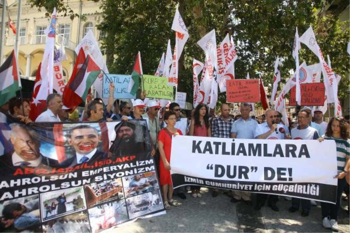 İzmir\'de Cumhuriyetçilerden Gazze Protestosu