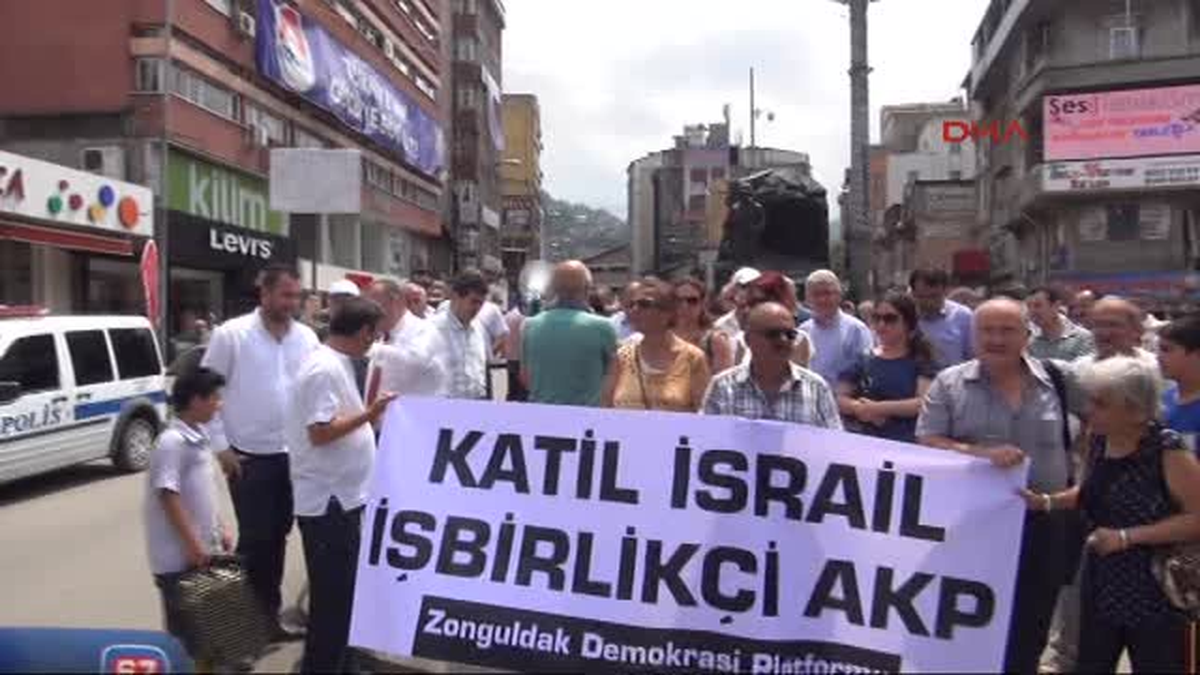 Zonguldak\'ta İsrail Protestosunda Döviz Krizi
