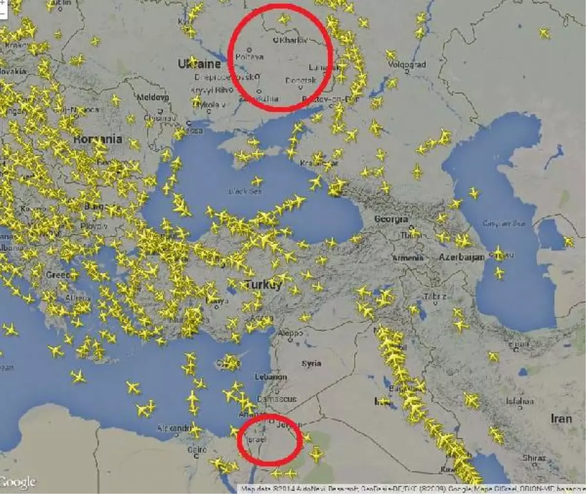 Ukrayna Gibi İsrail Hava Sahası da Boşaldı