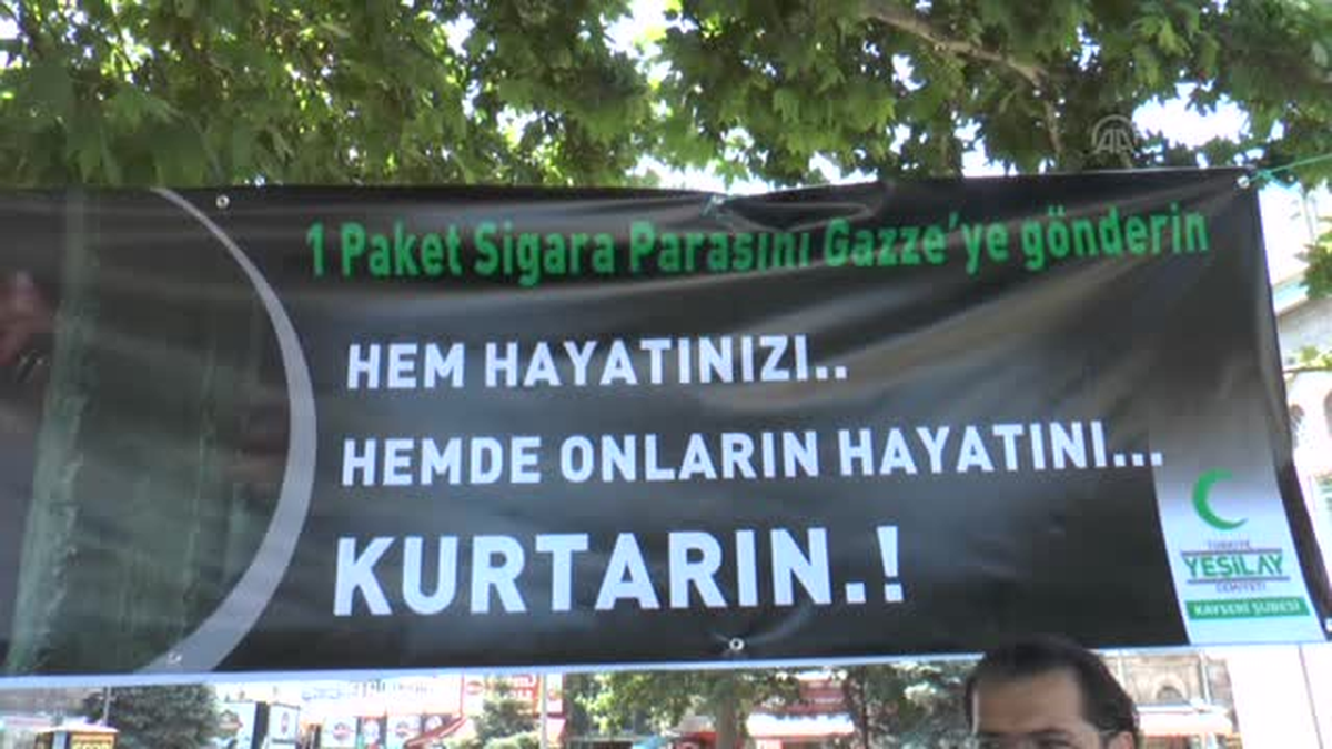 "Gazze için, bir paket sigaradan vazgeçin" kampanyası başlatıldı -