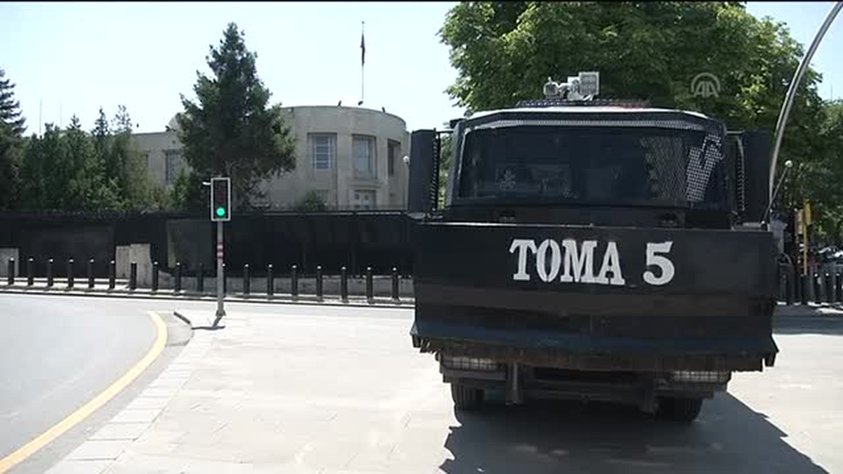 İsrail\'in Gazze saldırılarının protesto edilmesi - ABD Büyükelçiliği -