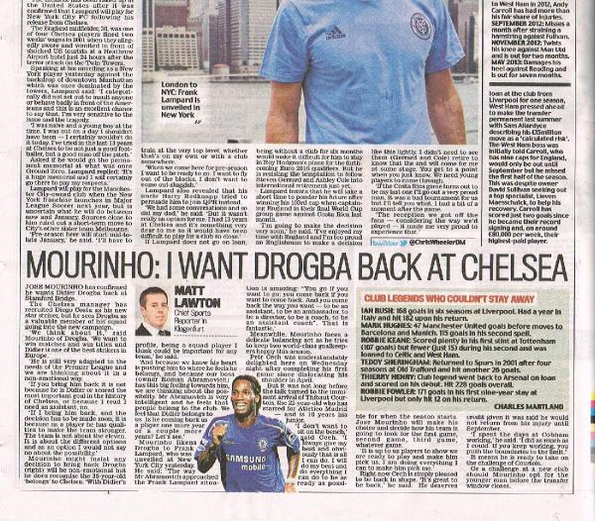 Son Sözü Jose Mourinho Söyledi: "Drogba\'lı Chelsea Daha Kuvvetli Olur"