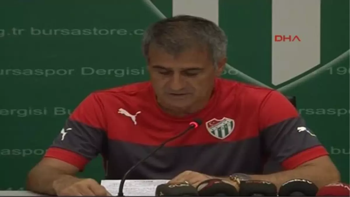 Bursaspor Teknik Direktörü Şenol Güneş Kalite ve Beceride Sıkıntımız Var
