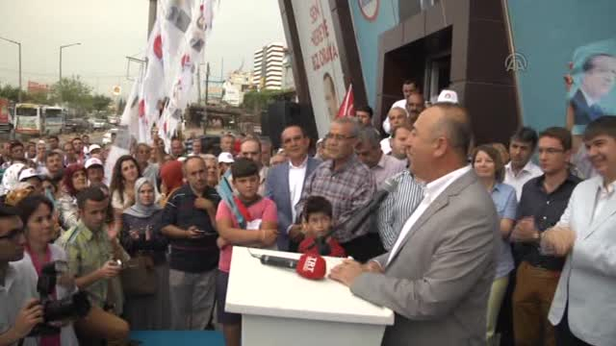 Çavuşoğlu, AK Parti Cumhurbaşkanlığı Adayı Seçim Ofisi\'nin açılışına katıldı -