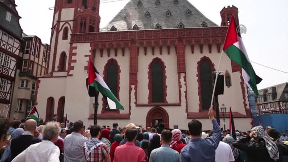 İsrail\'in Gazze saldırılarının protesto edilmesi -