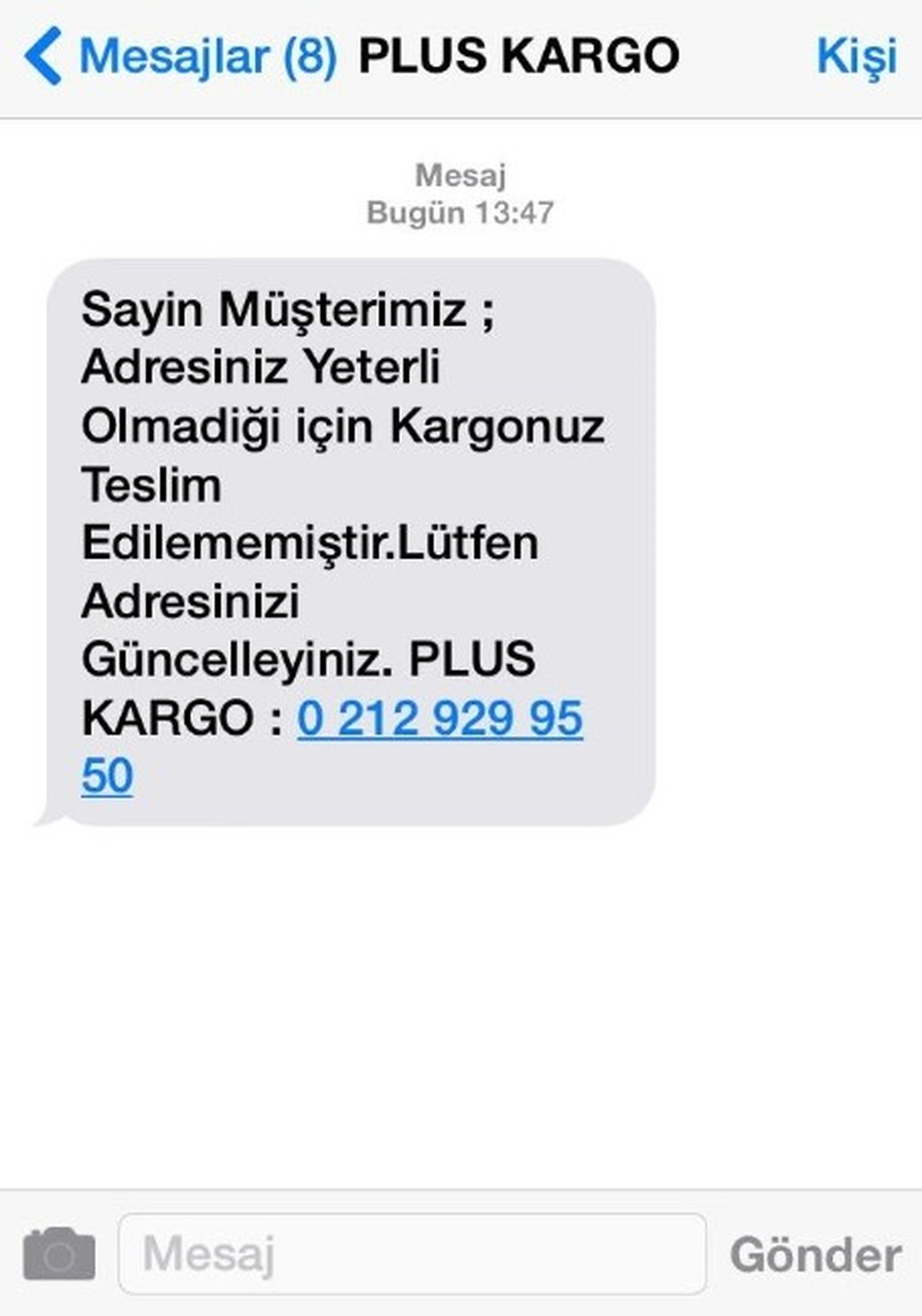 SMS Yoluyla Dolandırıcılık
