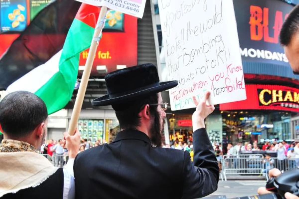 ABD\'deki İsrail Protestosuna Yahudiler de Destek Verdi
