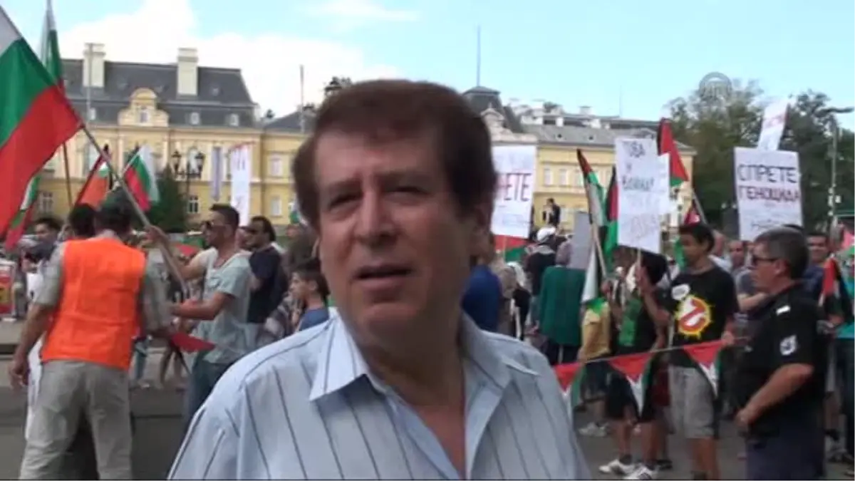Bulgaristan\'da yaşayan Filistinliler\'den protesto yürüyüşü