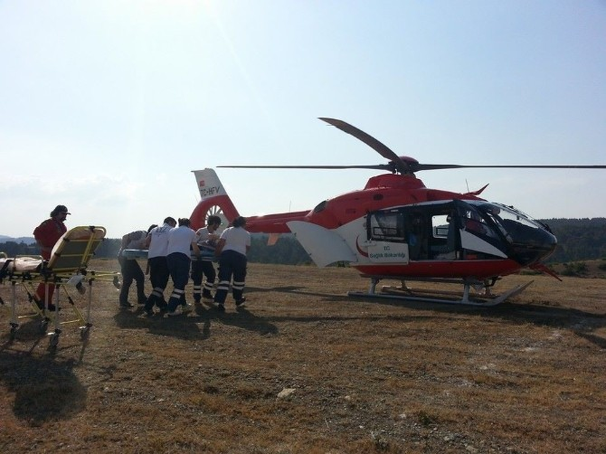 Ateşi Düşmeyen Eylül Bebeğe Hava Ambulansı