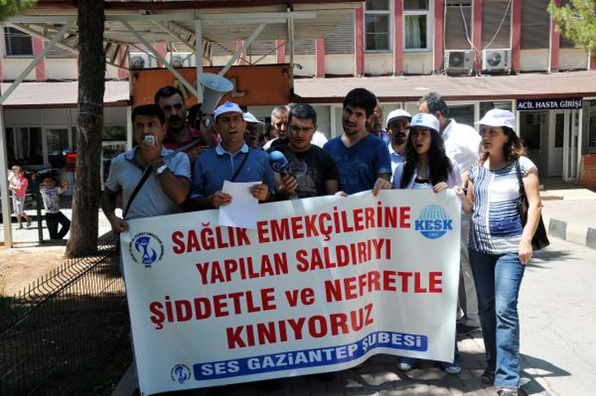 Gaziantep\'te Sağlıkta Şiddet Protestosu