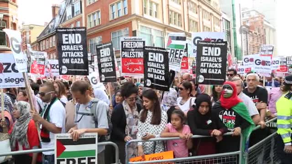 İsrail\'in Gazze\'ye saldırılarının protesto edilmesi -
