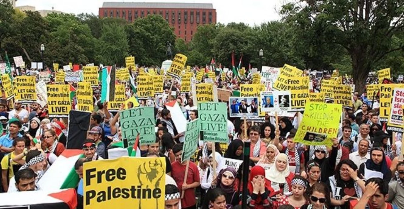 Beyaz Saray Önünde 20 Bin Kişilik İsrail Protestosu