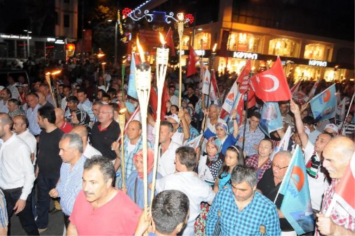 Yalova\'da Erdoğan\'a Destek Yürüyüşü
