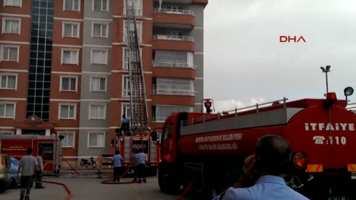 Konya Apartmandaki Yangın Paniğe Neden Oldu