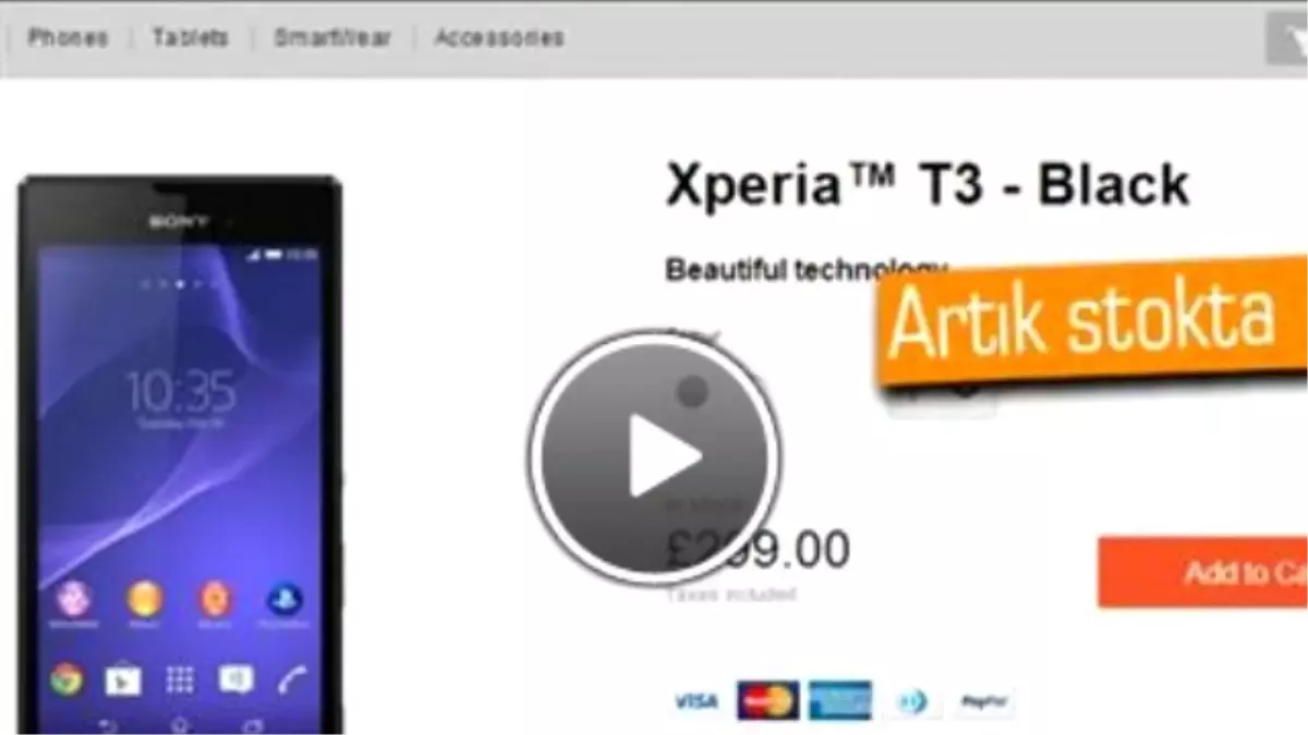 Sony Xperia T3, Avrupa İçin Satışta