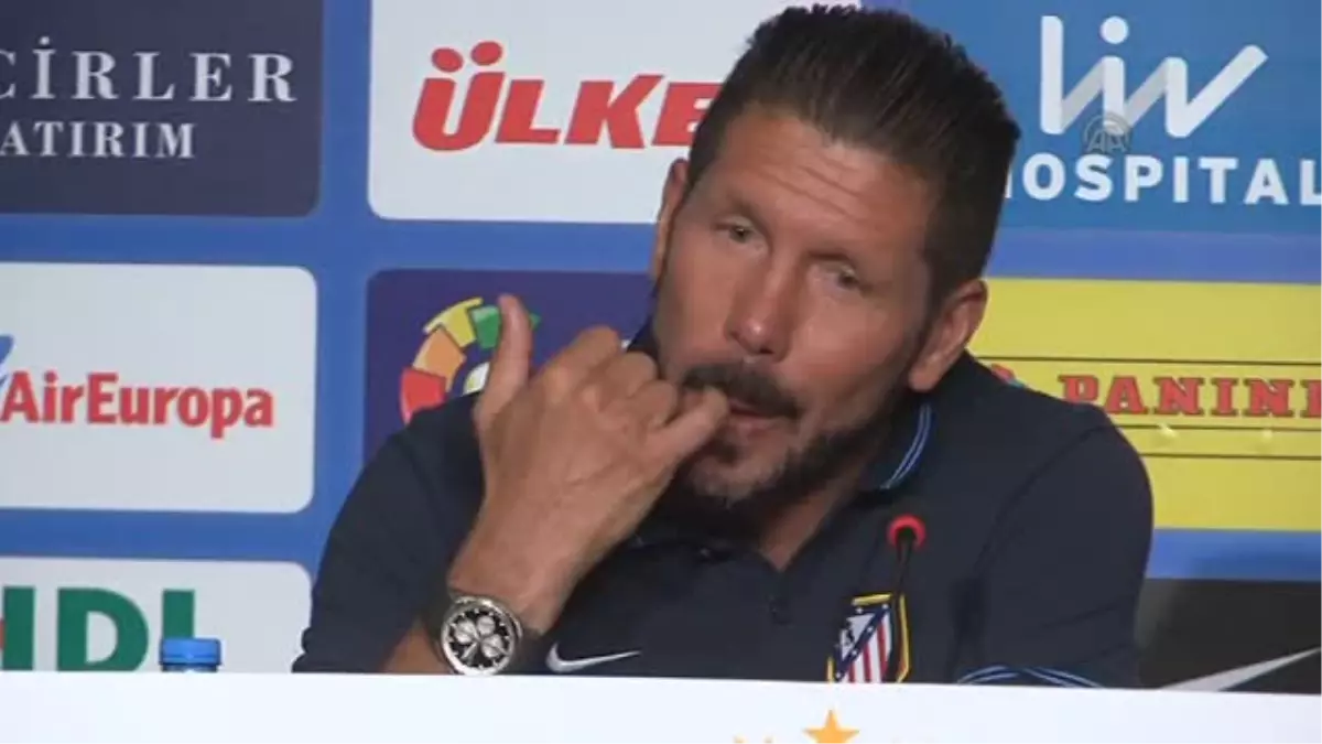 Atletico Madrid teknik direktörü Simeone\'nin basın toplantısı -