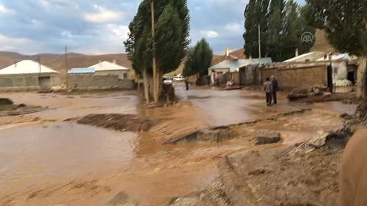 Çaldıran\'da sağanak su baskınlarına neden oldu -